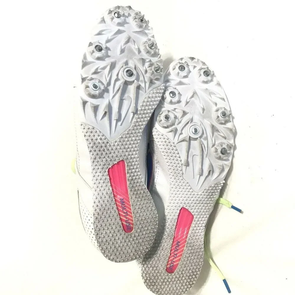 Nike Rival MD Track Shoes Spike Women 9.5 10 Running White 468650 Multi-Use